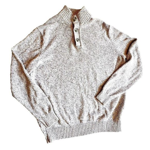 Vintage Izod Cardigan Sweater Mens Large Gray long sleeve Knit Acrylic - Picture 1 of 8